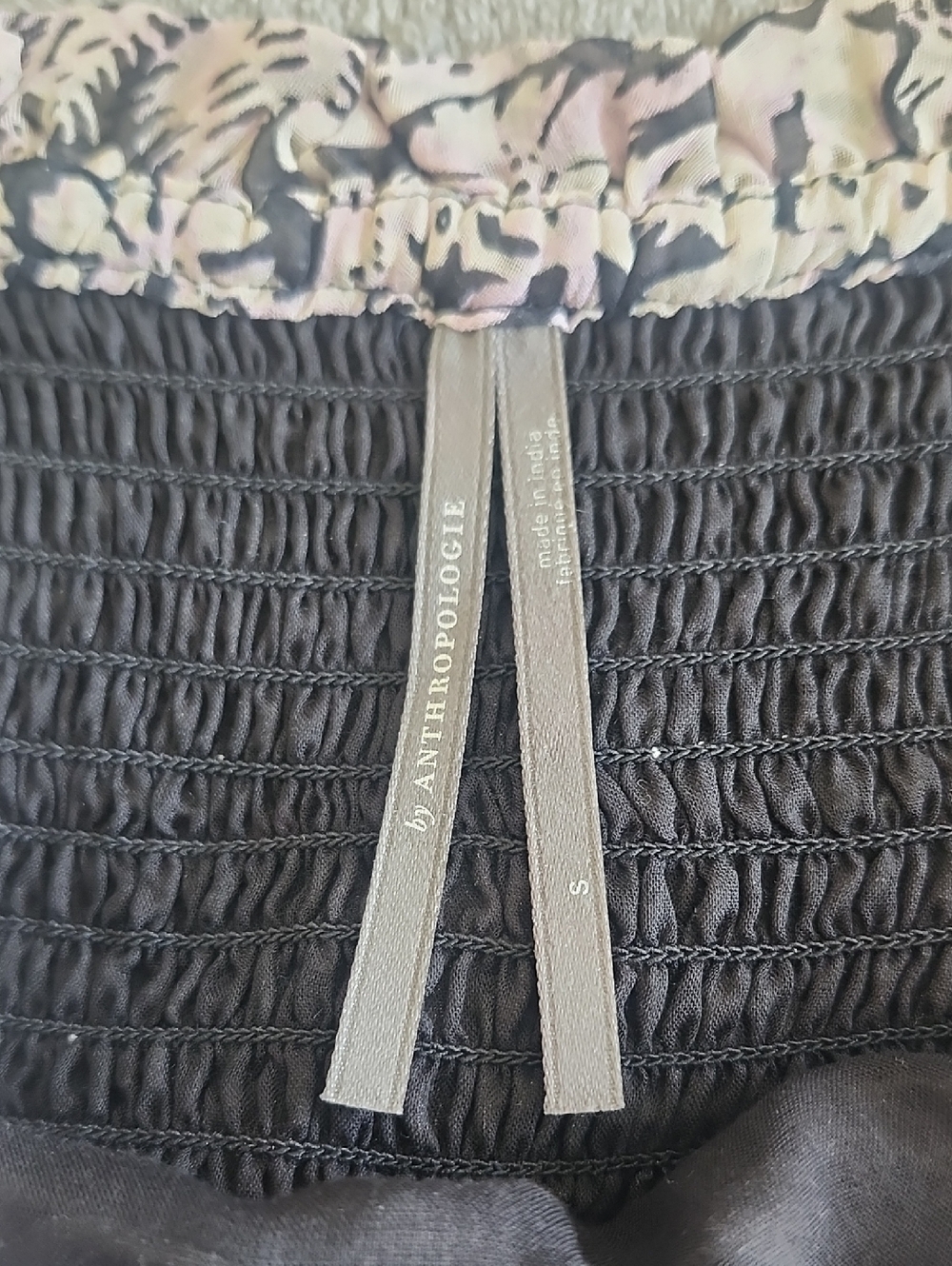 Anthropologie Squareneck Smocked Midi Dress Size S - Picture 11 of 12